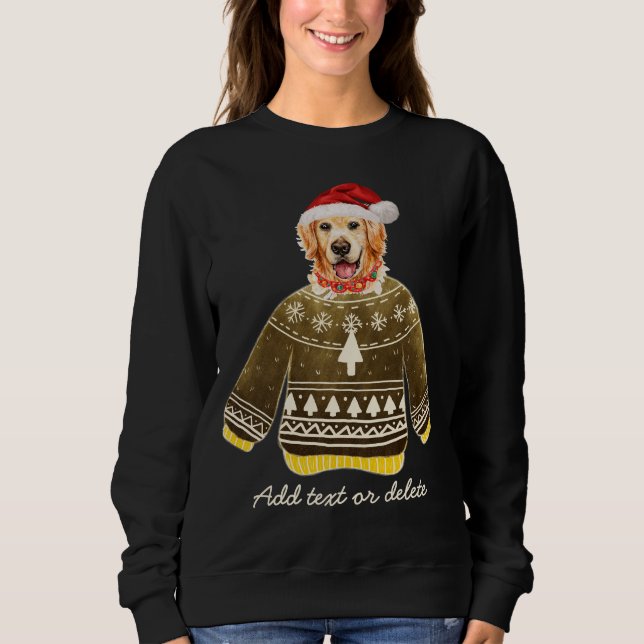 Golden Retriever Julafton Ugly jul Hund Mamma T Shirt (Framsida)