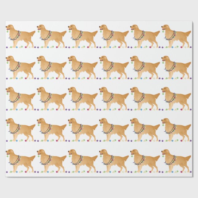 Golden Retriever - juldesign Presentpapper (Platt)
