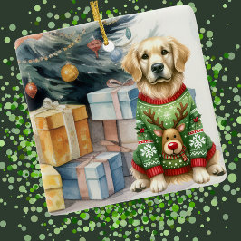 Golden Retriever Julgran Julgransprydnad Keramik