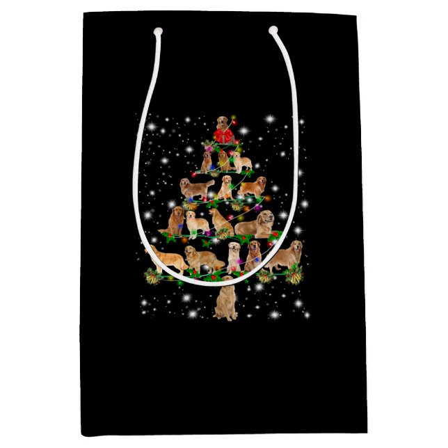 Golden Retriever Julgran som täcks av Flash (Framsidan)