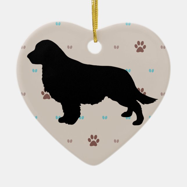 Golden Retriever Julgransprydnad Keramik (Framsidan)