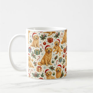 Golden Retriever Julkaffe Santa Valp Kaffemugg