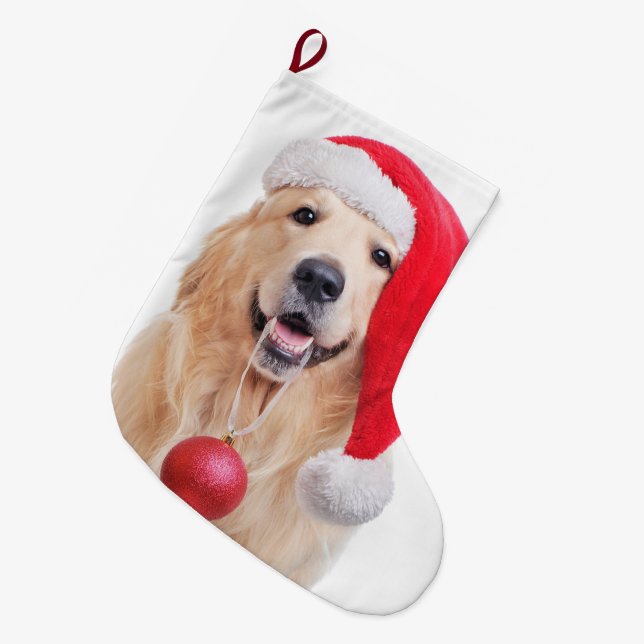 Golden Retriever julklapp Stor Julstrumpa (Framsidan (Hängande))