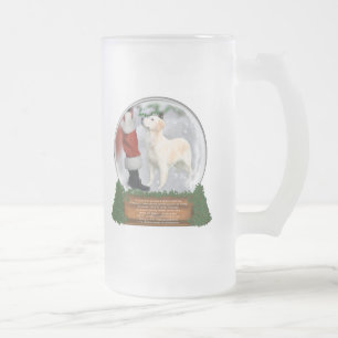 Golden Retriever-julklappar Frostat Ölglas