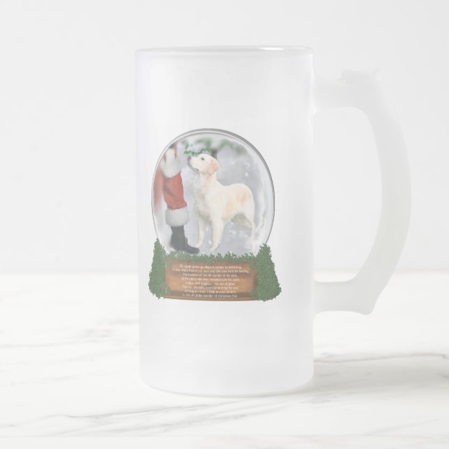 Golden Retriever-julklappar Frostat Ölglas (Höger)