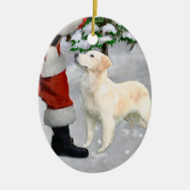 Golden Retriever-julklappar Ornament