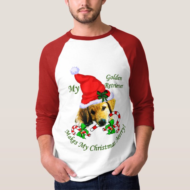 Golden Retriever-julklappar Tee (Framsida)