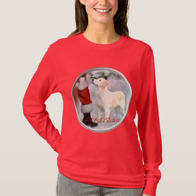Golden Retriever-julklappar Tee (Framsida)