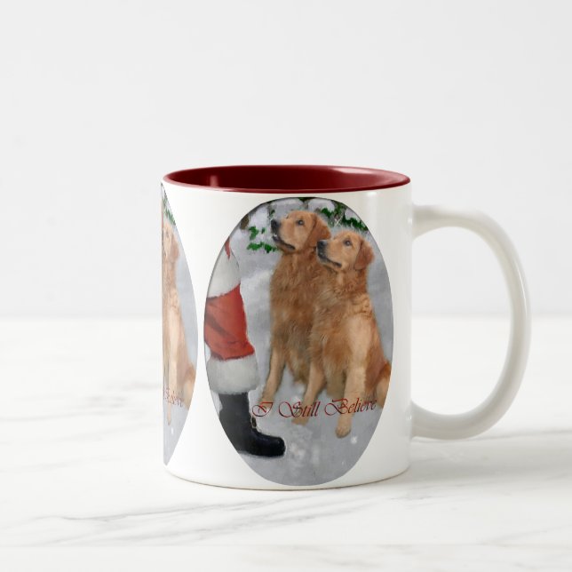 Golden Retriever-julklappar Två-Tonad Mugg (Höger)