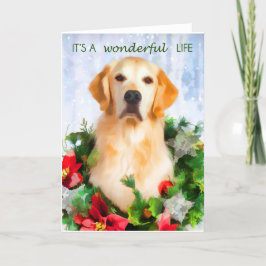 Golden Retriever-julkort Helgkort
