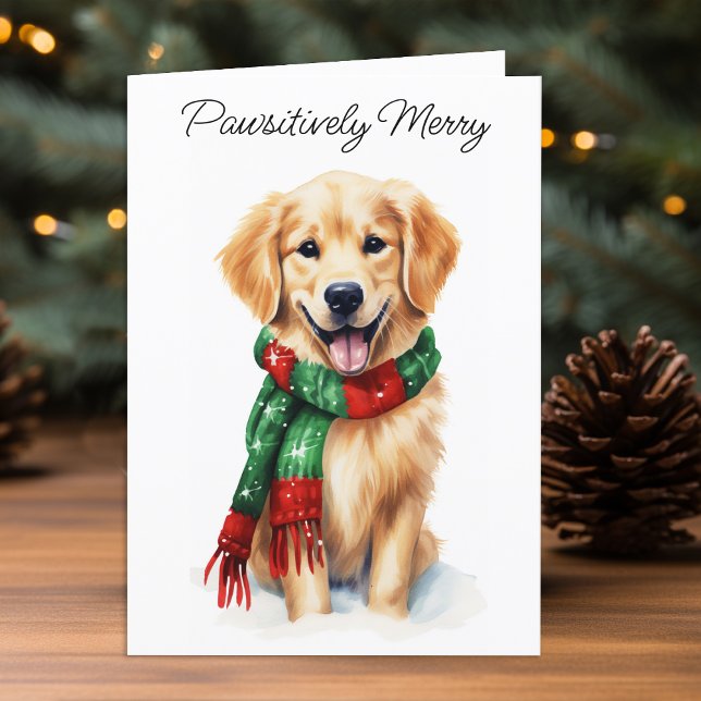 Golden Retriever-julkort Helgkort (Skapare uppladdad)