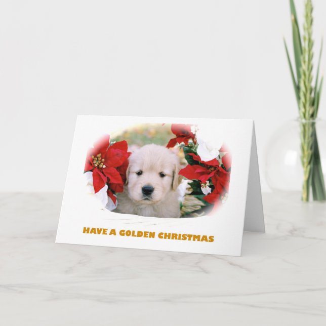 Golden Retriever-julkort Helgkort (Framsida)