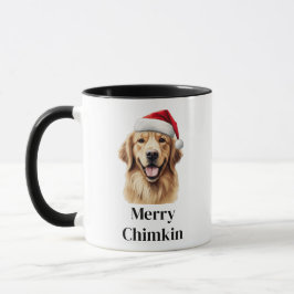 Golden Retriever jultomtehatt jul Mugg