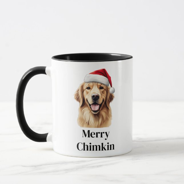 Golden Retriever jultomtehatt jul Mugg (Vänster)
