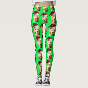 Golden Retriever Jultomten Leggings