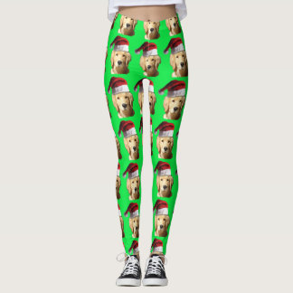 Golden Retriever Jultomten Leggings