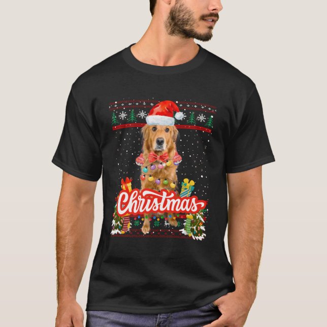 Golden Retriever Jumper för T Shirt (Framsida)