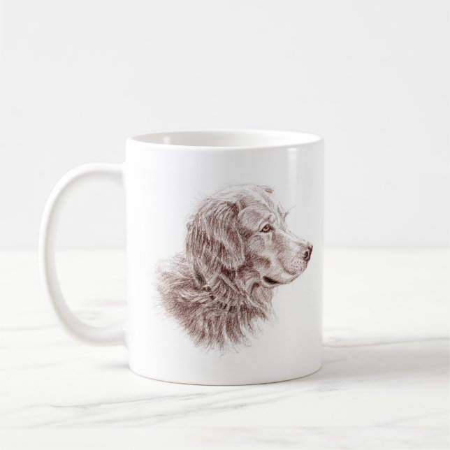 Golden Retriever Kaffemugg (Vänster)