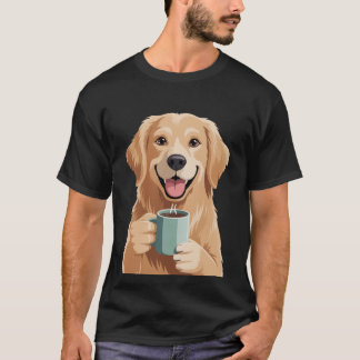 Golden Retriever + kaffetransport - Rolig hund des T Shirt