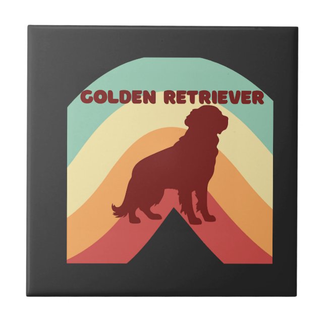 Golden Retriever Kakelplatta (Framsidan)