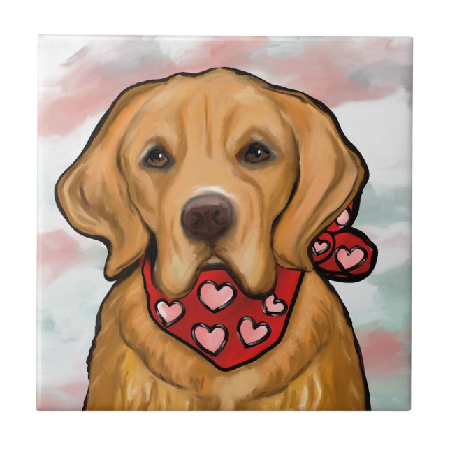 Golden Retriever Kakelplatta (Framsidan)