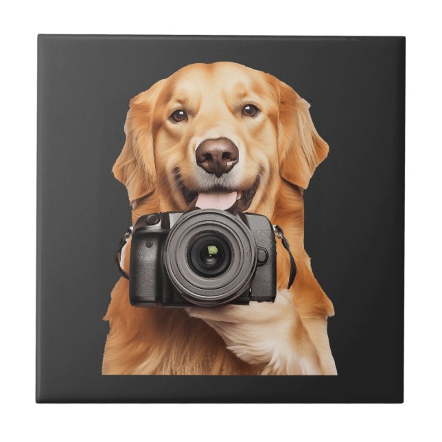 Golden Retriever Kakelplatta (Framsidan)
