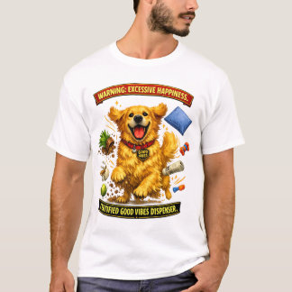 Golden Retriever Kaosläge Aktiverat T-Shirt