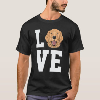 Golden Retriever Kärlek Söt Golden Retriever Hunda T Shirt