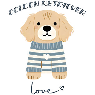 Golden Retriever Kärlek T Shirt