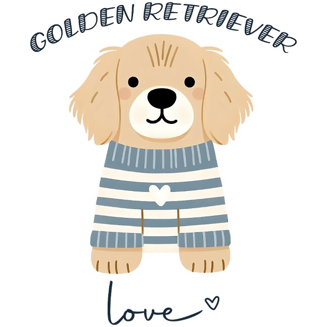 Golden Retriever Kärlek T Shirt (Skapare uppladdad)