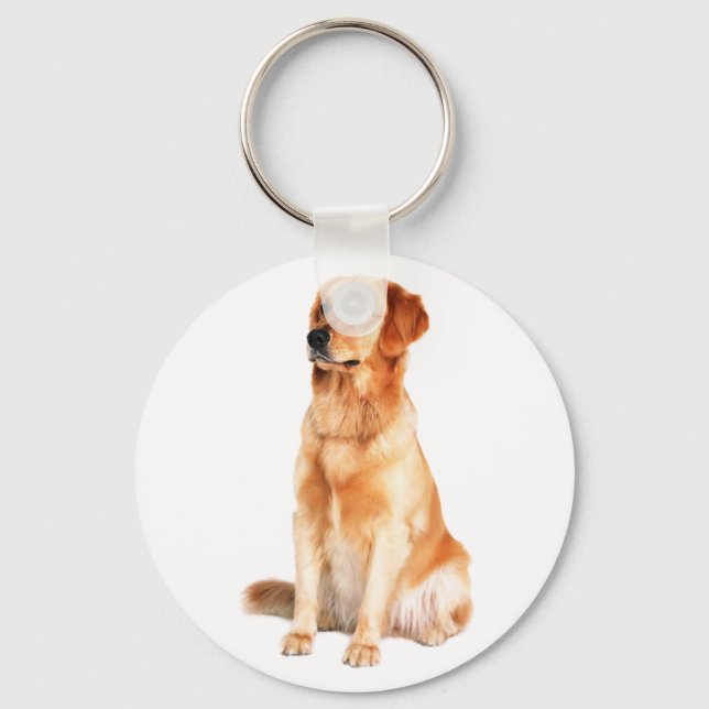 Golden Retriever Keychain Nyckelring (Framsida)