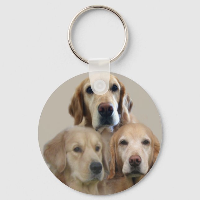 Golden Retriever Keychain Nyckelring (Framsida)