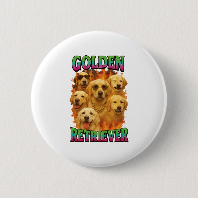 Golden Retriever Knapp (Framsida)