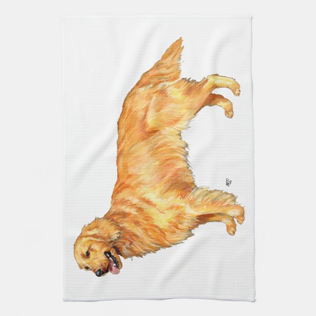 Golden Retriever Kökshandduk (Vertikal)