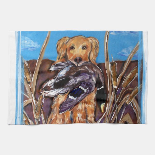 GOLDEN RETRIEVER KÖKSHANDDUK (Horisontell)
