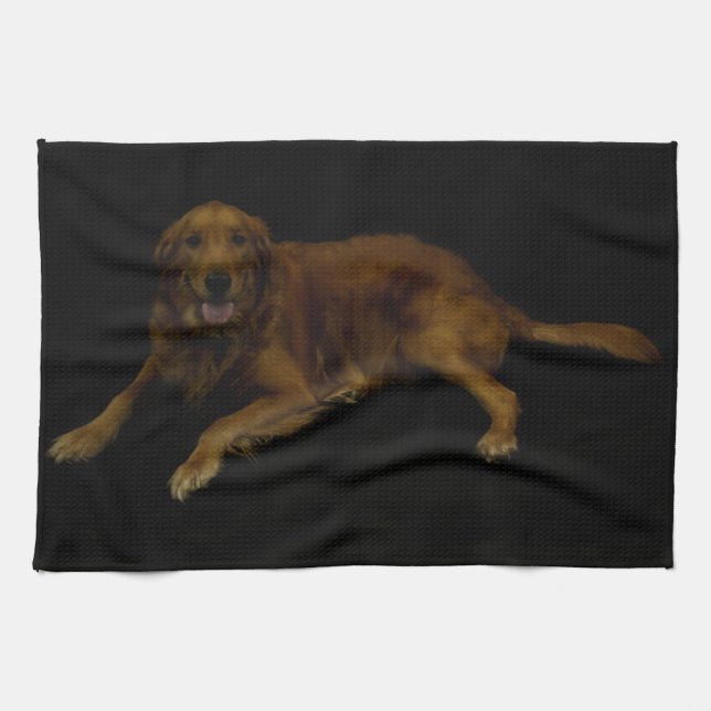 Golden Retriever Kökshandduk (Horisontell)