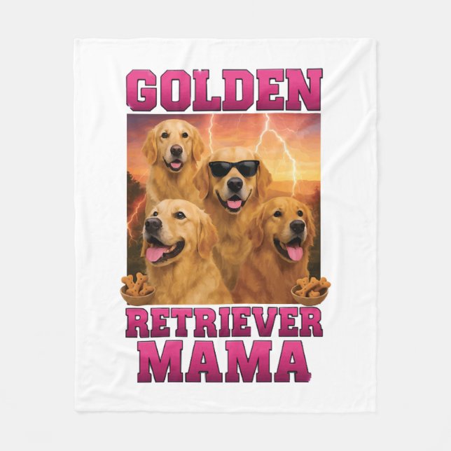 Golden Retriever Kopiera Kopiera Fleecefilt (Framsidan)