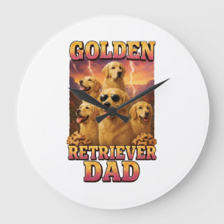Golden Retriever Kopiera Kopiera Kopiera Stor Klocka