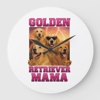 Golden Retriever Kopiera Kopiera Stor Klocka