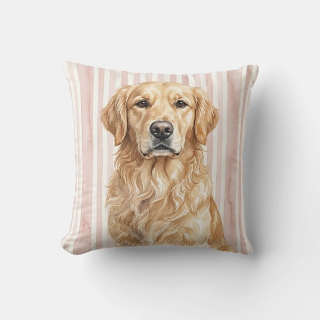 Golden Retriever Kuddvar Kudde (Framsida)