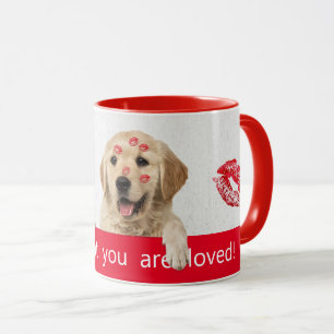 Golden Retriever-kyssar Mugg