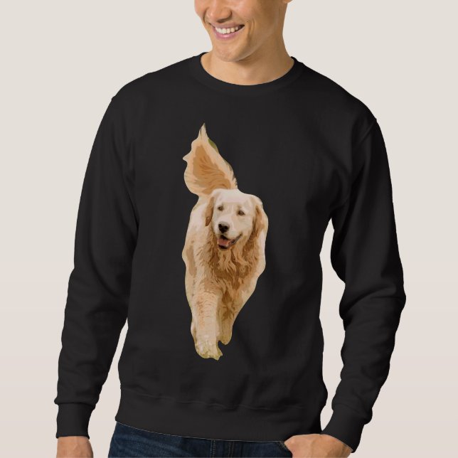 Golden Retriever Lab Lång Ärmad Tröja (Framsida)