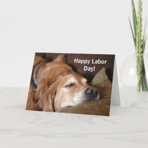 Golden Retriever Labour Day Kort