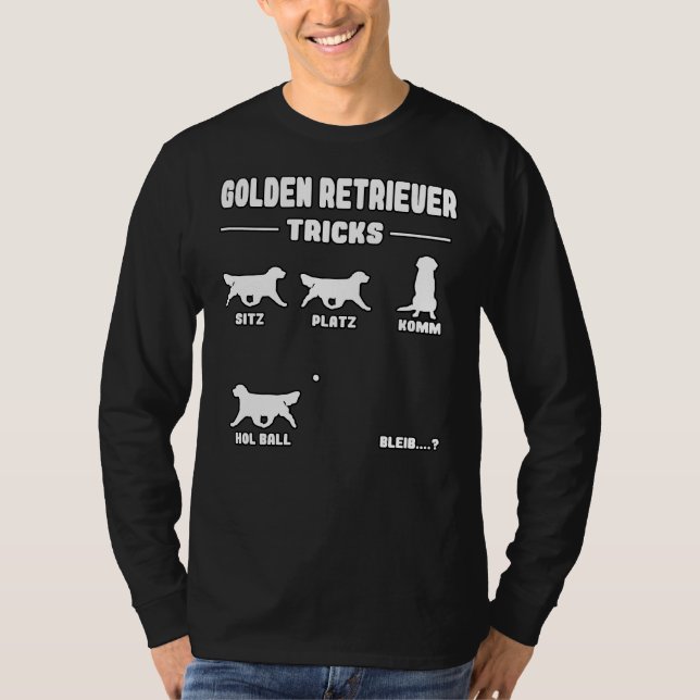 Golden Retriever Labrador Hund Tricks T Shirt (Framsida)