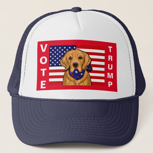 Golden Retriever Lastbilschaufför Hatt Keps (Framsida)