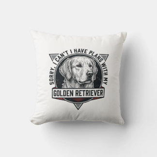 Golden Retriever ledsen jag har planer hundälskare Kudde