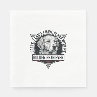 Golden Retriever ledsen jag har planer hundälskare Pappersservett