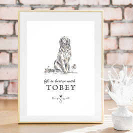 Golden Retriever Life är bättre med Anpassningsbar Poster