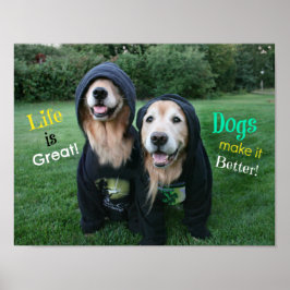 Golden Retriever Life är Underbart Poster