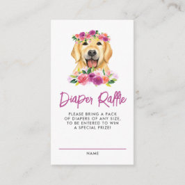 Golden Retriever Lila Diaper Raffle Game Tilläggskort